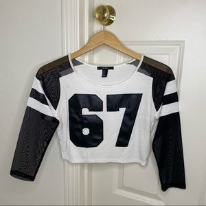 Forever21 Cropped Long Sleeve Top